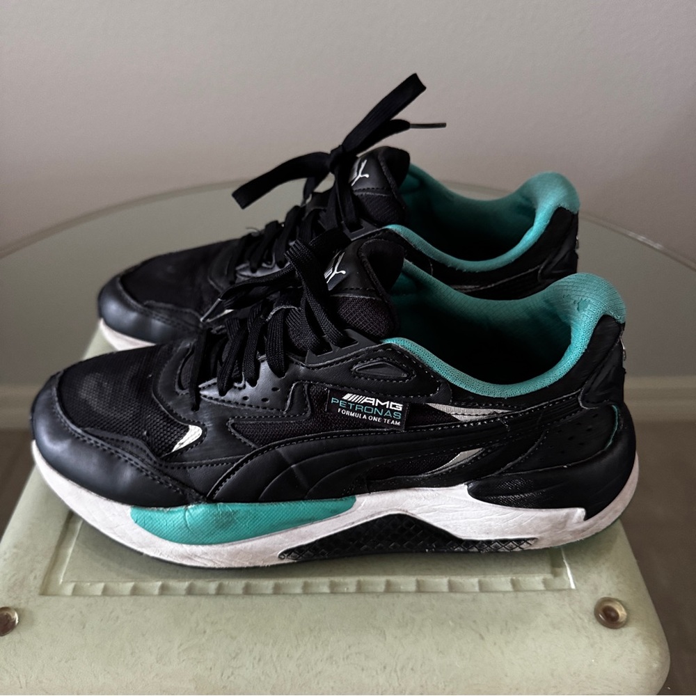 Puma Black and Teal Petronas Shoes 10.5